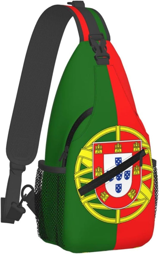 GJXFLSY Portugal Flag Sling Backpack Crossbody Bag Casual Chest Bags Travel Hiking Daypack Shoulder Bag for Women Men