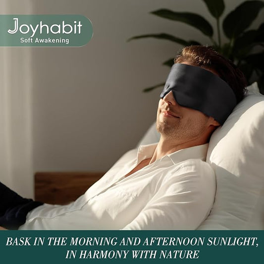Joyhabit Silk Sleep Mask for Women and Men, Blush Pink, Luxurious Comfort for Relaxation & Beauty Sleep, Ultra Soft & Breathable, Protects Hair & Skin