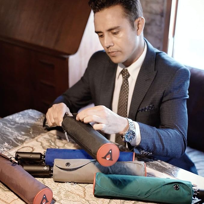 Portobello Large Umbrella For Rain - Big 54 Inch Double Vented Canopy, Folds Into Travel Size, Big Enough To Fit In 2 Adults, Heavy Duty, Sturdy, Windproof W/Auto Open Close