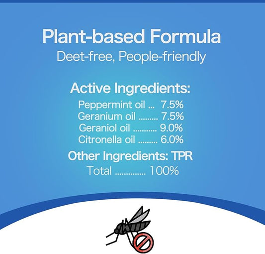 Mosquito Repellent Outdoor Patio, Bug Repellent Outdoor Electronic Mosquito Repeller for Camping Outing Hiking, Mosquito Control Device(2 Refill, Citronella)