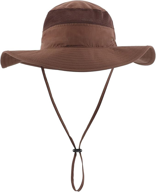 Home Prefer UPF 50+ Men's Sun Hat Wide Brim Bucket Hat UV Protection Hat for Mens Womens Beach Safari Gardening Golf Fishing