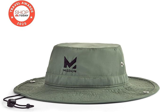 MISSION Cooling Bucket Hat - Unisex Wide-Brim Hat for Men & Women - Lightweight, Foldable & Durable - Cools Up to 2 Hours