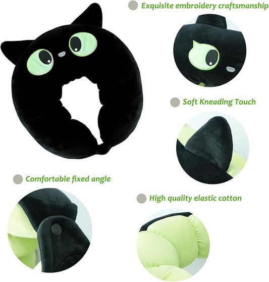 Travel Pillow for Kids & Adults Car Neck Pillow Memory Cotton U-Shaped Neck Pillow Soft Head Support Travel Accessories for Airplane Car Train Bus