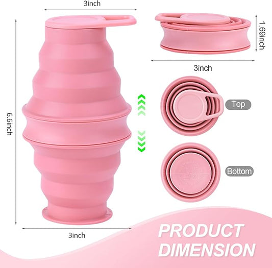 17oz Collapsible Water Bottle,Reuseable BPA Free Silicone Foldable Water Bottles for Outdoor, Travel Gym Hiking,Backpacking Portable & Leakproof,Portable Leak Proof Sports Water Bottle (A)