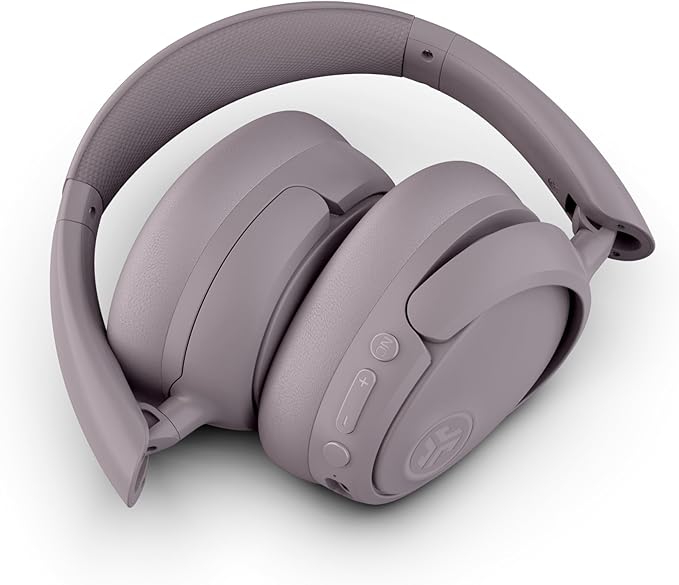 JLab JBuds Lux ANC Wireless Headphones, Mauve, Hybrid Active Noise Cancelling, Customizable Sound, Spatial Audio Compatible, Premium Over-Ear Bluetooth Headset