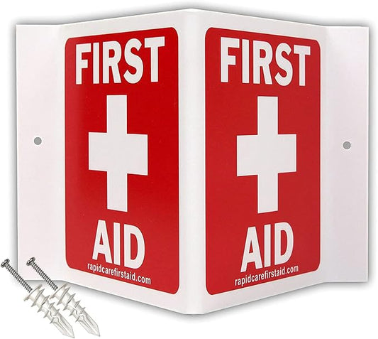 Rapid Care First Aid 80098 3 Shelf All Purpose First Aid Kit Cabinet, Class A+, Exceeds OSHA/ANSI Z308.1 2015, Wall Mountable
