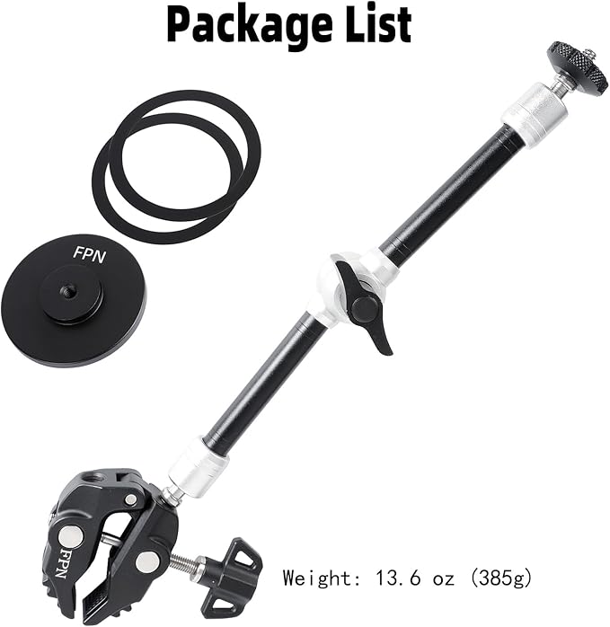 All-Metal Magnetic Phone Holder with Super Clamp&10″ Long Arm for Magsafe, Adjustable Rear View Mirror Phone Holder Mount for Car/Truck/Handlebar, Compatible with iPhone 16 15 14 13 12 Series