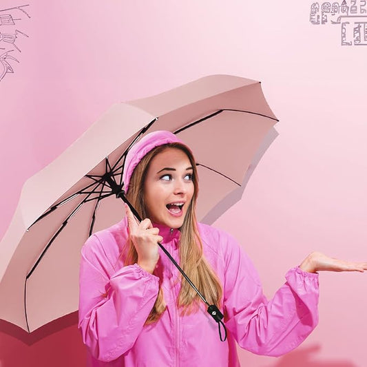 SIEPASA Windproof Travel Compact Umbrella-Automatic Umbrellas for Rain-Compact Folding Umbrella, Travel Umbrella Compact, Small Portable Windproof Umbrellas for Men Women Teenage.(Pink)