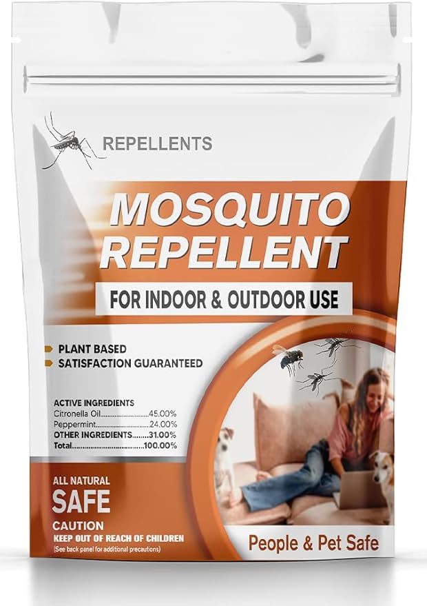 Mosquito Repellent Outdoor for Patio, Mosquito Barrier, Mosquito Repellent Indoors, Mosquito Deterrent, Natural Mosquito Repellant, Mosquito Control, Outdoor Mosquito Repellant -8P