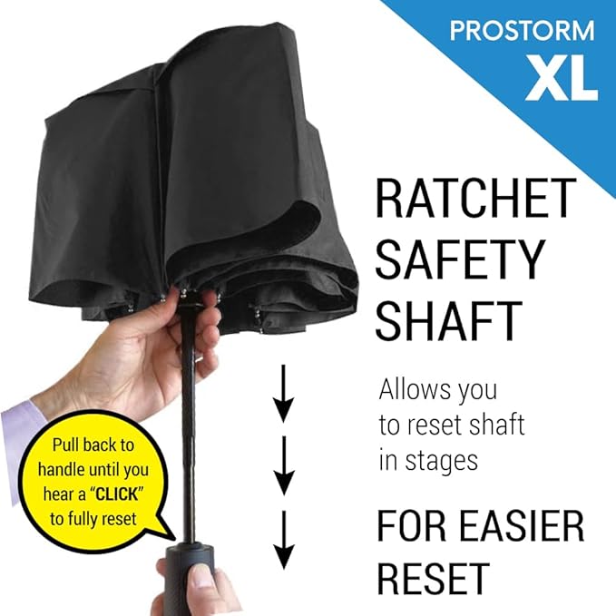 Vented Travel Umbrella | Strong Compact Windproof Umbrella | Deep Dome Coverage | Auto Open/Close | Portable Pop Up with Large Coverage | Fits Car & Backpack