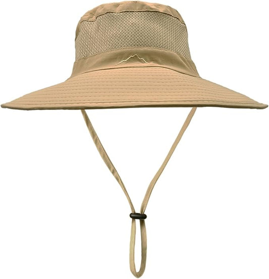 ZOORON Sun Hats for Men Women Fishing Hat with Neck Flap,UPF 50+ Sun Hat Waterproof Wide Brim Bucket Hats for Safari Hiking