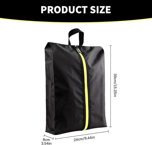 Shoe Bags for Travel Soccer Cleats Cleat Bags for Sports Smell Proof Cleat Bag for Travel Lightweight Golf Shoe Bag with Handle Large Capacity, for Men & Women Fitness Business Trips Baseball (Black)