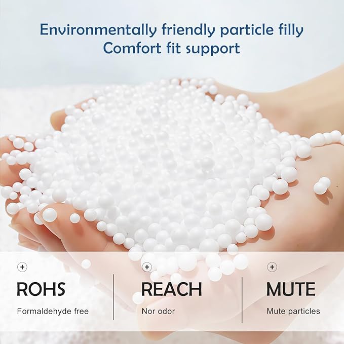 MOOB 2PCS Kids Travel Neck Pillow Soft Double Support Neck Pillow for Car & Airplane, Traveling Gifts for Toddler & Children (Yellow & Grey Blue)