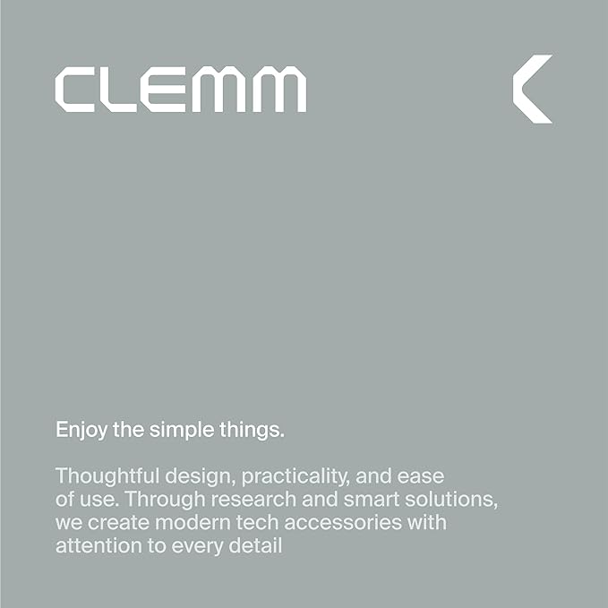 Clemm Portable 10000 mAh Wireless Power Bank, Travel Essential, Quick Charging for iPhone 16/15/14/13/12/11/X, Samsung Galaxy, iPad, Google Pixel & More - USB-C × 1 & USB-A × 1, Graphite