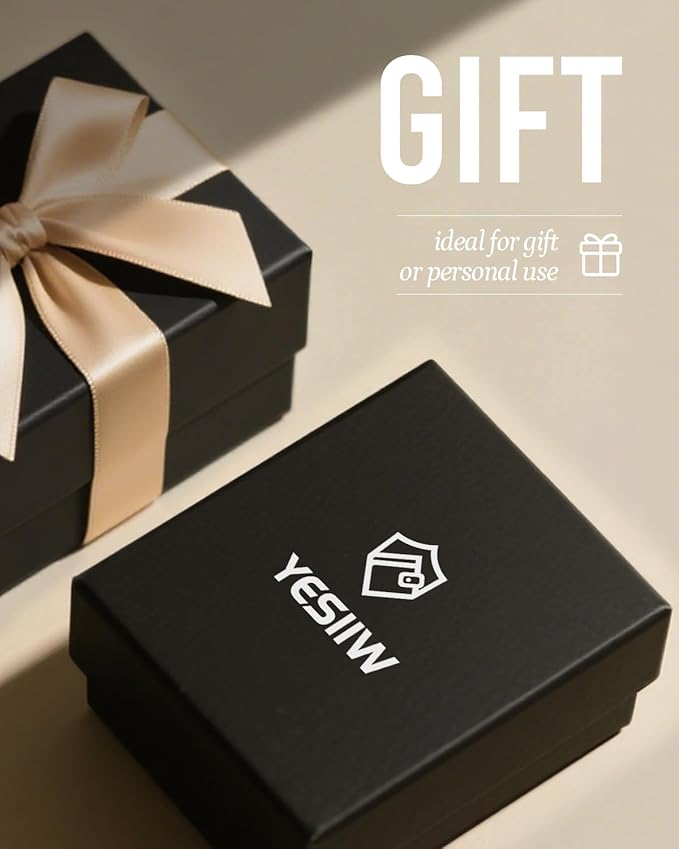 YESIIW Smart Wallet for Men with Premium Genuine Leather - Pop up Card Holder Mens Wallet for 8-10 Card Capacity | ID Window | Cash Slot | Coin Pocket | RFID Blocking - Slim, Thin (Brown)