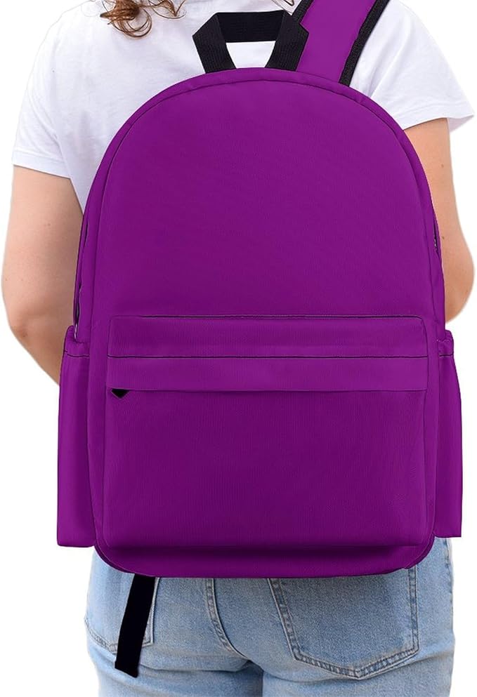 Purple Backpack Adult Travel Daybag for Women Men College Backpack for Vacation Hiking Camping Bag