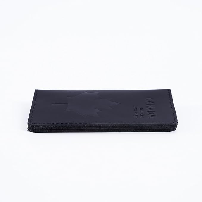 INCARNE Passport Cover - Travel Passport Wallet - Leather Passport Holder for Men Women Family with Card Slots & Note Compartmen - Sleeve Protector - Genuine Leather - Vintage Black