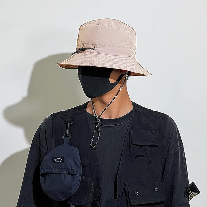 Waterproof Bucket Hat for Women and Men - UV Protection Beach Sun Hat Fishing Safari Boonie Hat Rain Hat Adjustable Packable