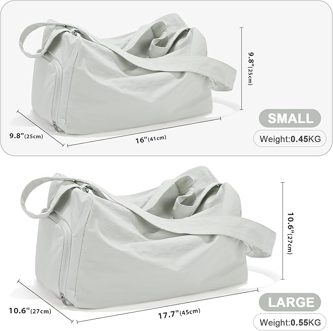 Small Gym Bag with Shoe Compartment, Workout Sport Duffle Bag for Women Travel, Waterproof Shoulder Overnight Bags Lightweight Carry on Tote Bags for Swim, Yoga, Dance