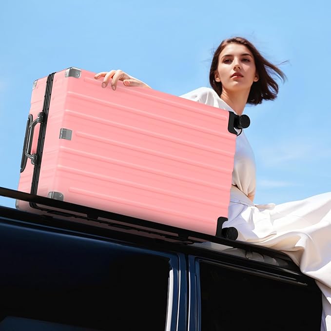 Krute Aluminum Frame Luggage 28 Inch TSA Lock No Zipper Luggages Checked Suitcase with Spinner Wheels Hardshell Lightweight PC+ABS Large Suit Case