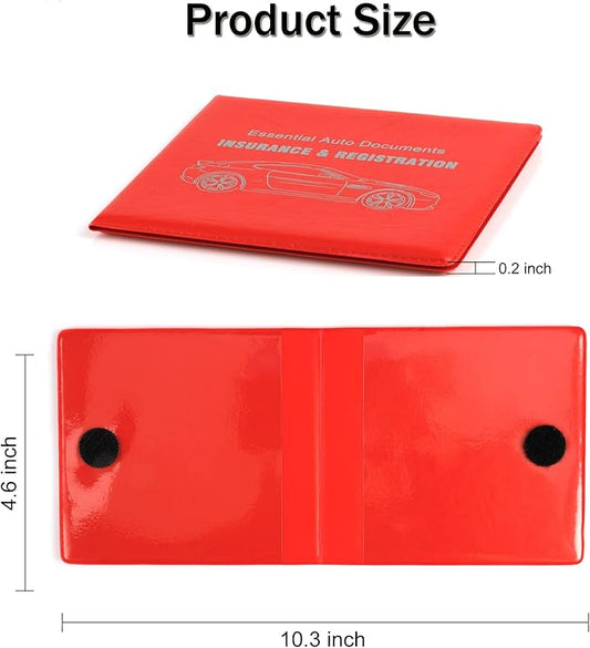 UYYE Car Registration and Insurance Card Holder, Vehicle Glove Box Car Organizer, Interior Car Accessories for Documents, Cards, License - 2 Pack