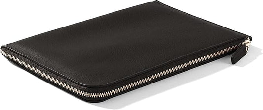 Leatherology RFID Black Onyx Slim Zip Travel Wallet - Compact and lightweight, Versatile storage, Zip closure