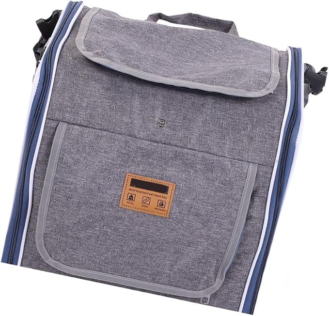 Dog Bike Basket, Expandable Foldable Soft-Sided Dog Carrier, Bike Dog Carrier with Internal Storage Pocket, Dog Backpack Carrier Safe and Easy for Small Medium Cats and Dogs