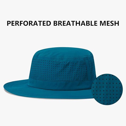 UPF 50+ Bucket Sun Hat with Laser Perforated Mesh Cooling Adjustable Breathable Lightweight for Outdoor Men Women