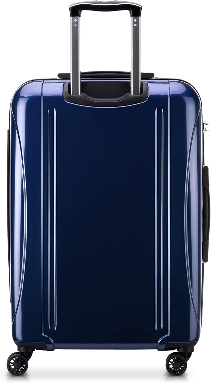DELSEY PARIS Helium Aero Hardside Expandable Luggage with Spinner Wheels, Blue Cobalt, Checked-Medium 24 Inch