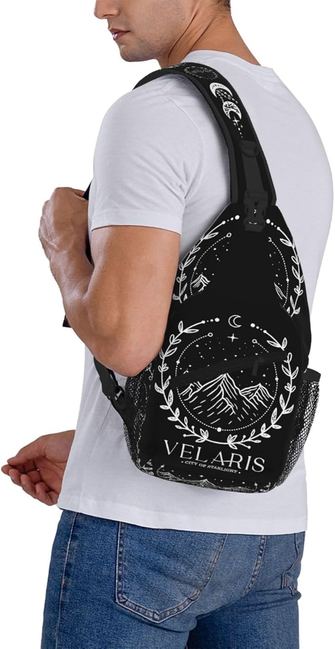 Velaris City Of Starlight Crossbody Bag Trendy Sling Bag Bakpack Casual Chest Bags Daypack For Hiking Walking Travel Running(5)