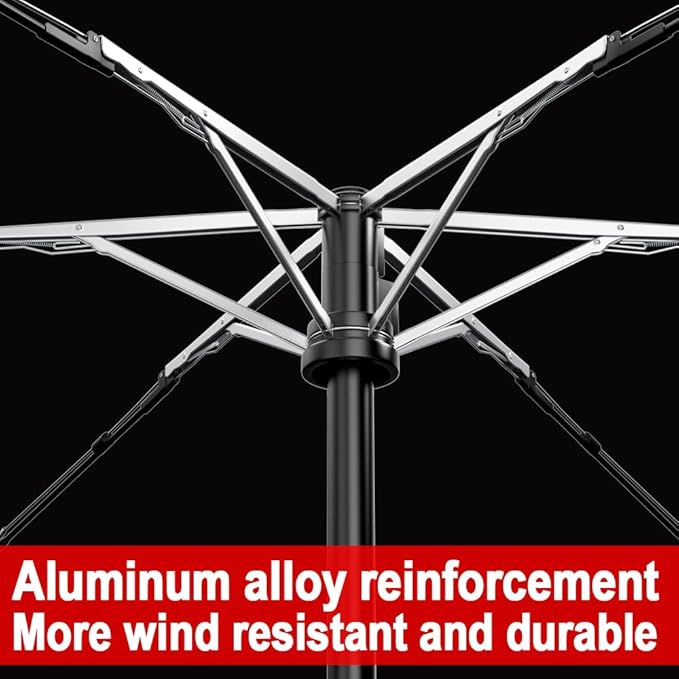 Automatic Mini Travel Windproof Folding Umbrella - UV Protection, Instant Open/Close for Rain/Sun, Small Compact Lightweight Design Fits in Tote Bag/Travel Case/Backpack for Commute, Women & Men