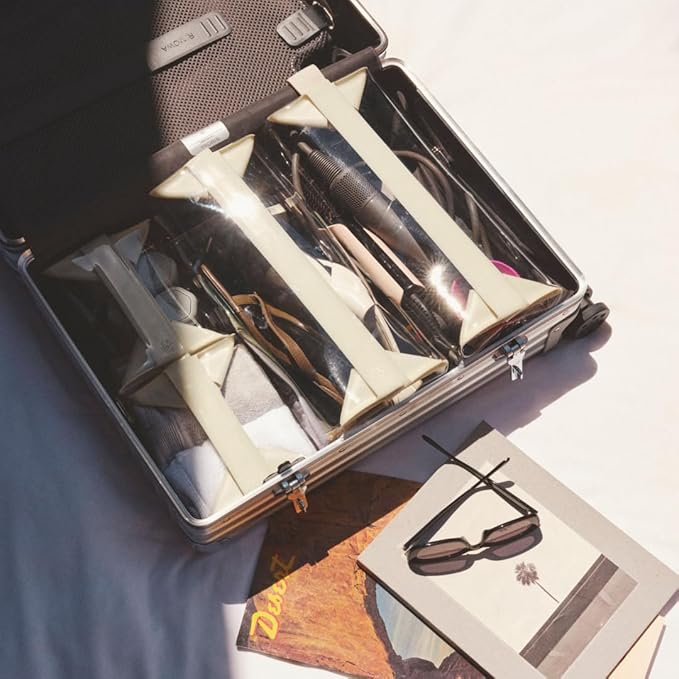 Cadence Parcel - Clear Kit with Magnetic Closure - Durable and Leak-Resistant Travel Toiletry Kit - Modular Design - Hygiene Bag for Travel Essentials - 4 Qt - Pebble