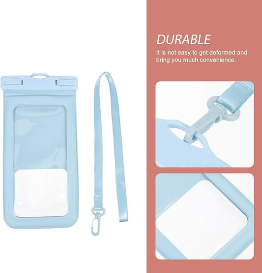Alipis Waterproof Phone Pouch Floating Water Resistant Phone Protector Large Bag with Lanyard for Swimming and Diving