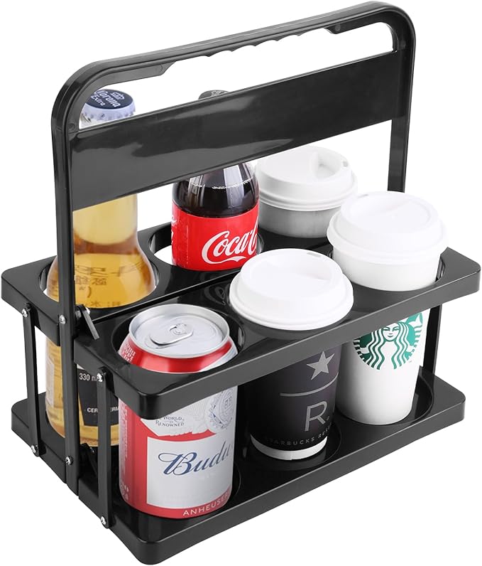 musbus Portable Drink Carrier Suitable for Food Delivery Drivers Accessories, Reusable Cup Holder Carrier with Handle,Perfect for Plastic Drink Holder take Out Cup Carriers for delivery