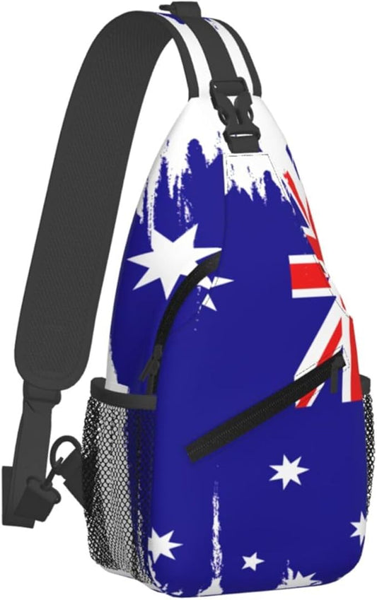 Australian Flag Sling Bag Multipurpose Crossbody Sling Backpack Travel Cycling Hiking Shoulder Bag For Women Men