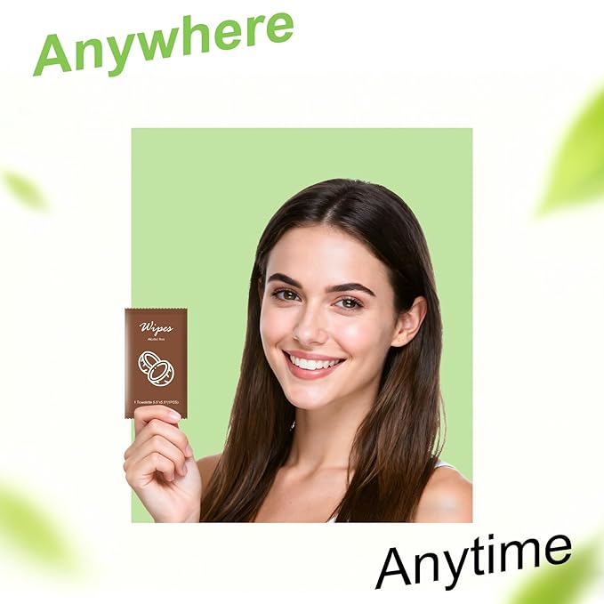 Individual Hand Wipes,Wet Wipes Individually Wrapped Bulk Cleansing Travel Size Wet Wipes for Wedding Travel Restaurant Barbecue(coconut,pack of 50)