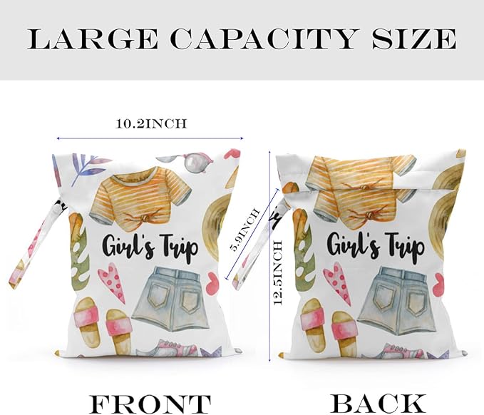 Girls Trip Weekend Gifts, Wet Bag, Wet Dry Bag, For Swimsuit Travel Vacation Beach Pool Trip Makeup Bags, Bachelorette Party Bestie Gifts for Women Sister Friends