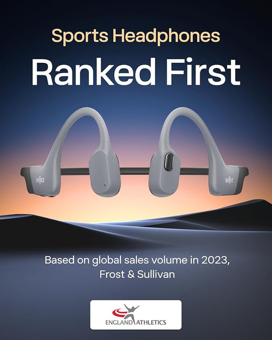 SHOKZ OpenSwim Pro - Open-Ear Bluetooth & MP3 Bone Conduction Sport Headphones, Swimming Headphones, IP68 Waterproof, Grey