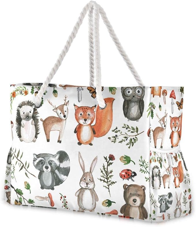 senya Large Beach Shoulder Bags Canvas Tote Water Resistant for Gym Travel Daily