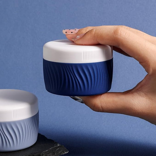 Travel Containers for Toiletries, Silicone Cream Jars BPA-Free, TSA Approved 2oz Travel Size Containers, Leak-proof Portable Size Silicone Jars with Lid for Face Hand Body Cream (4 Pack)