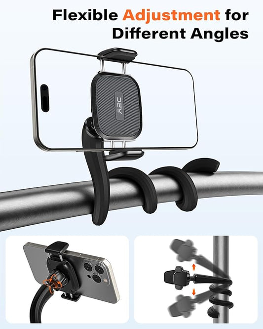 A2C Flexible Phone Holder for Treadmill, Peloton, Stroller, Shopping Cart, Desk, Portable Gooseneck 16.5” Long Arm Phone Mount for 4.7”-6.9" Smartphones