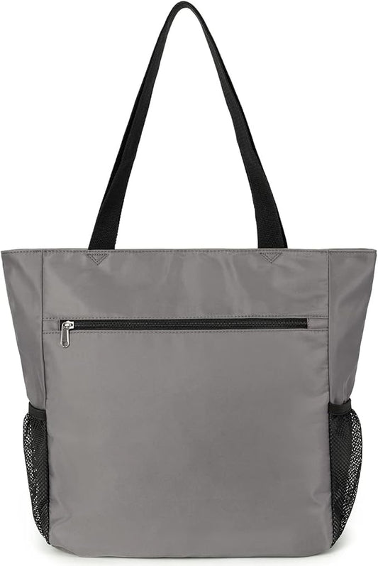 ETidy Large Capacity Foldable Tote Bag With Zipper Water-resistant SandproofWomen Beach Bag Handbag GymBag Travel ShoppingBag