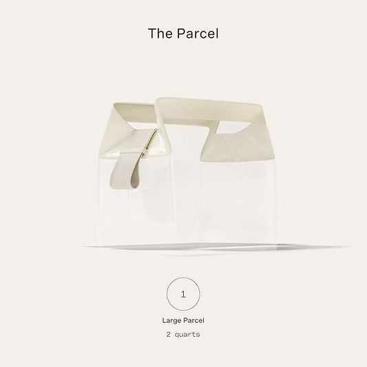 Cadence Parcel - Clear Kit with Magnetic Closure - Durable and Leak-Resistant Travel Toiletry Kit - Modular Design - Hygiene Bag for Travel Essentials - 2 Qt - Pebble