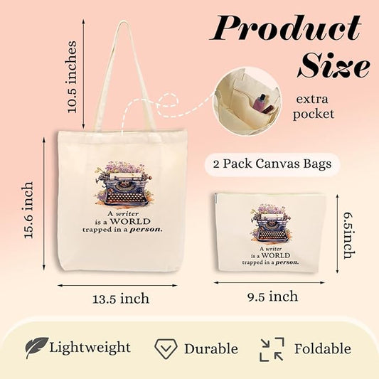 Writer Sewing Doctor Seam Principa Cosmetic Makeup Bag Beach Canvas Tote Bag for Women Girls Christmas Birthday