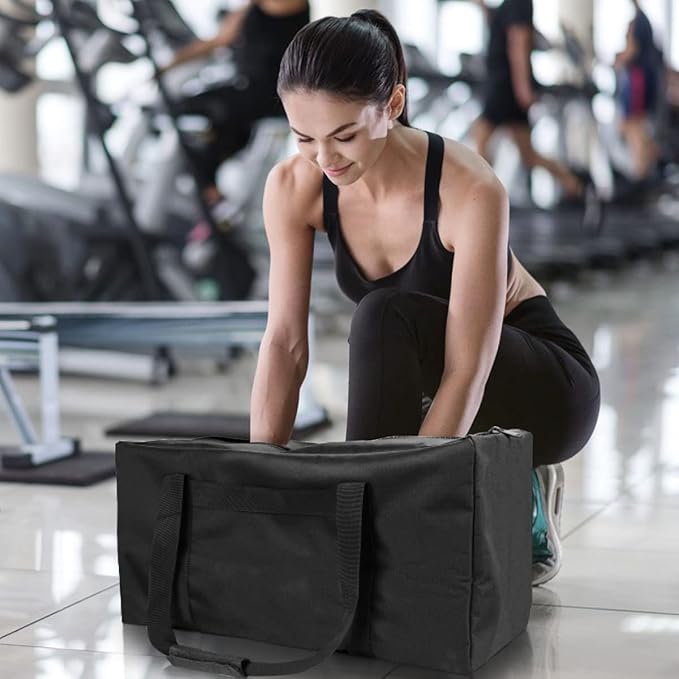 INFANZIA 24inch Sports Duffel Travel Bag, 56L Duffel Tote Bag with Upgrade Zipper, Water Resistant & Foldable Equipment Storage Bag for Camping Tent Tripod Fishing, 2PCS