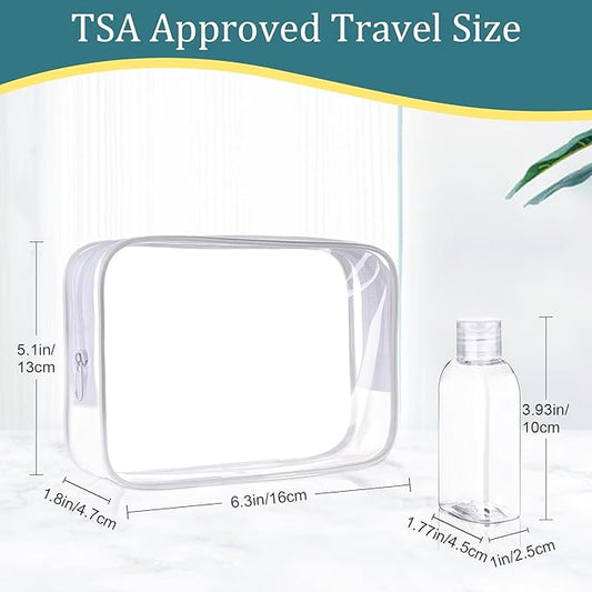 Cosywell Travel Shampoo Bottles 4pcs 3.4oz TSA Approved Leak Proof Empty Containers with Flip Cap