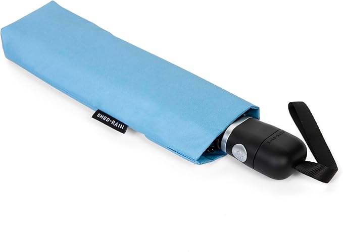 ShedRain Super-Slim Compact Travel Umbrella – Auto Open & Close Sun Protection Design, Lightweight Portable Wind-Resistant Model with UPF 50+ UV Block, 42" Arc & 10.5" Folded Size