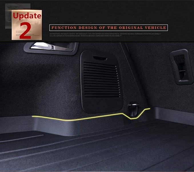 Wrangler Cargo Liners,Custom Fit Compatible with Jeep Wrangler 2011-2017 4-Door & 2018 JK 4-Door All Weather Guard 3D Modeling Heavy Duty TPO Waterproof Rear Cargo Tray Trunk Floor Mat Protector