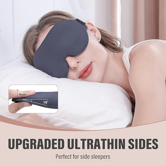 YIVIEW Sleep Mask for Side Sleeper, Complete Light Blocking 3D Sleeping Eye Mask, Soft Breathable Eye Cover for Women Men, Relaxing Zero Pressure Night Blindfold
