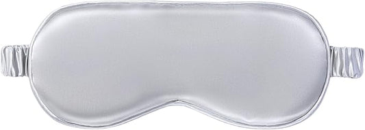 slip Pure Silk Sleep Mask - 100% Pure 22 Momme Mulberry Silk Eye Mask - Comfortable Sleeping Mask with Elastic Band + Filler and Internal Liner, Silver